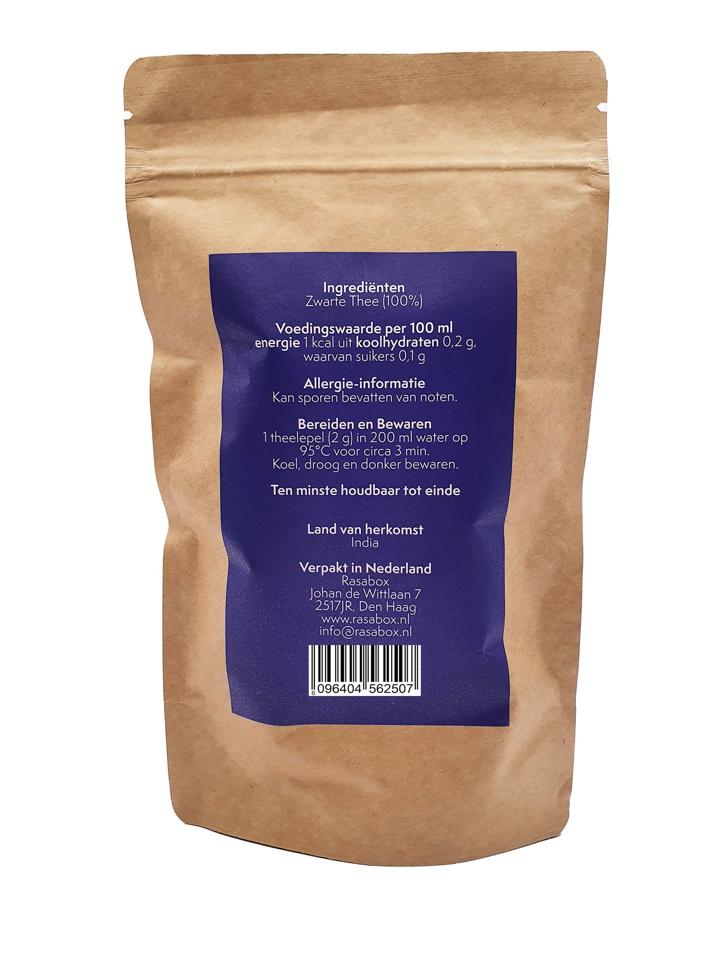 Assam Black Gold etiket informatie